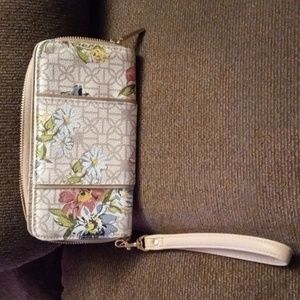 Floral wallet with 12 pockets including change pocket